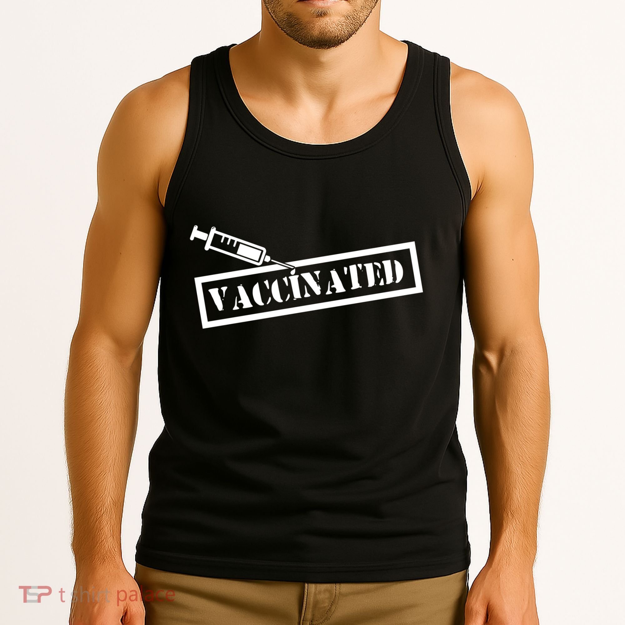 Vaccinated Label Tank Top