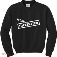Vaccinated Label Kids Sweatshirt thumb 0