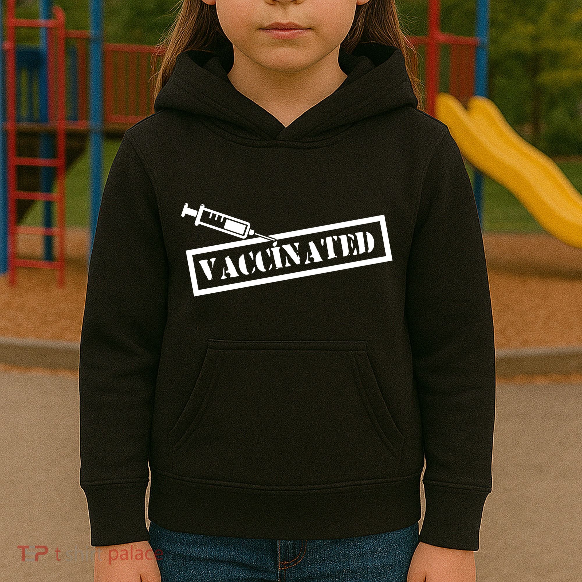 Vaccinated Label Kids Hoodie