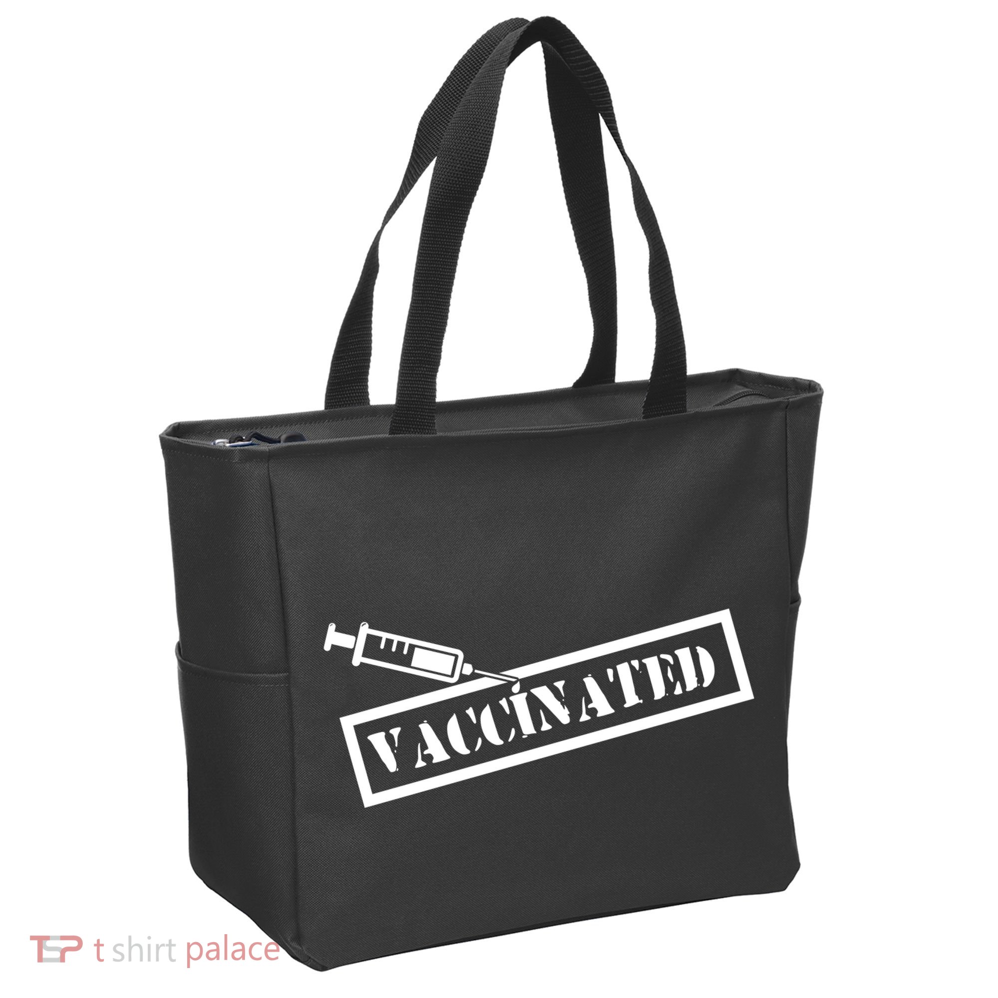 Vaccinated Label Tote Bag