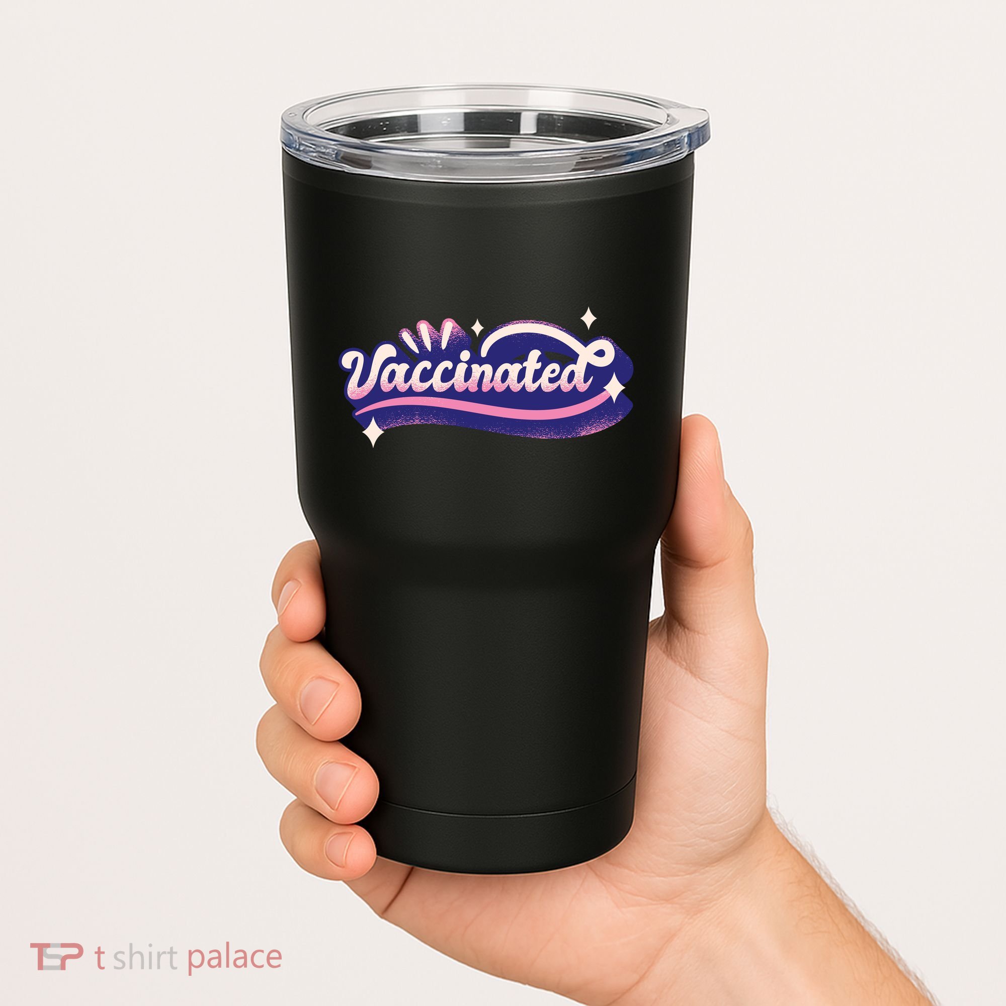 Vaccinated Sparkle Tumbler