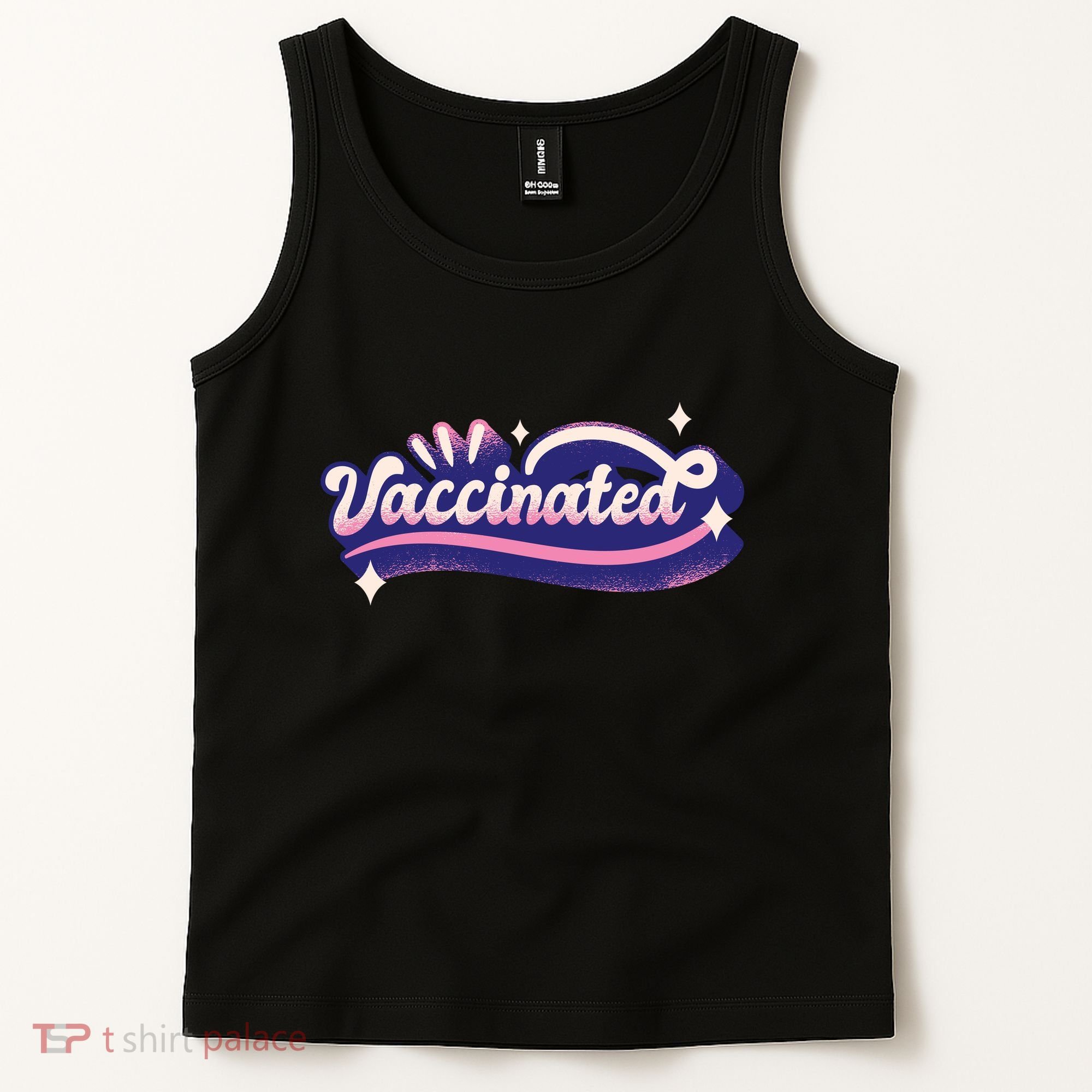 Vaccinated Sparkle Tank Top
