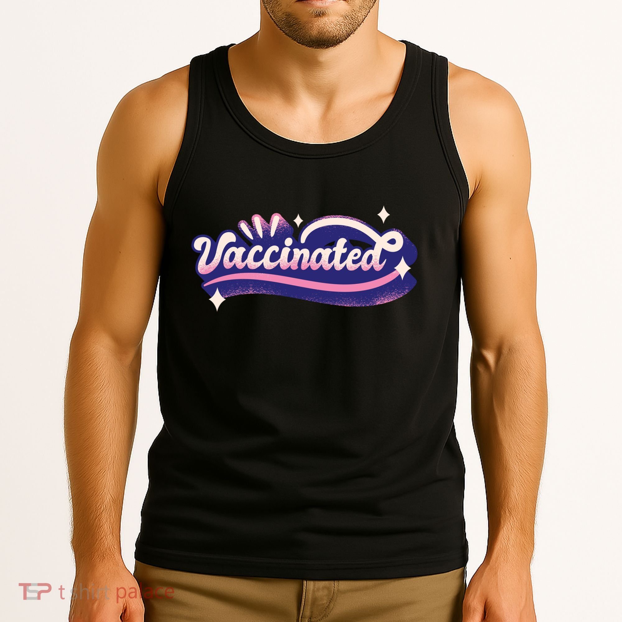 Vaccinated Sparkle Tank Top