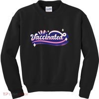Vaccinated Sparkle Kids Sweatshirt thumb 0