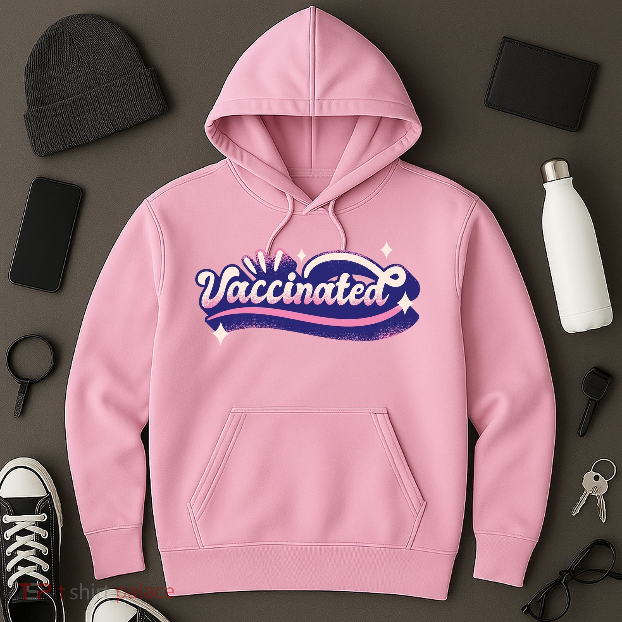 Vaccinated Sparkle Hoodie