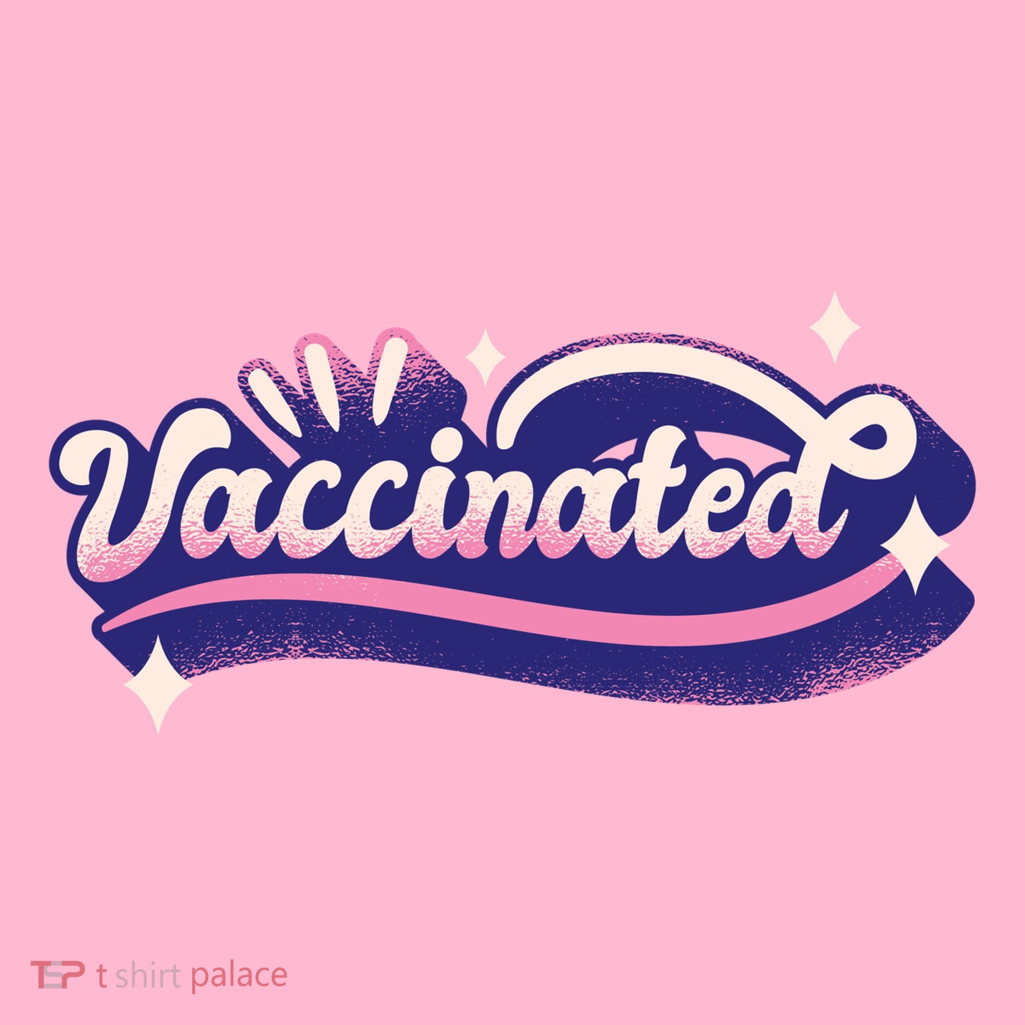 Vaccinated Sparkle Button