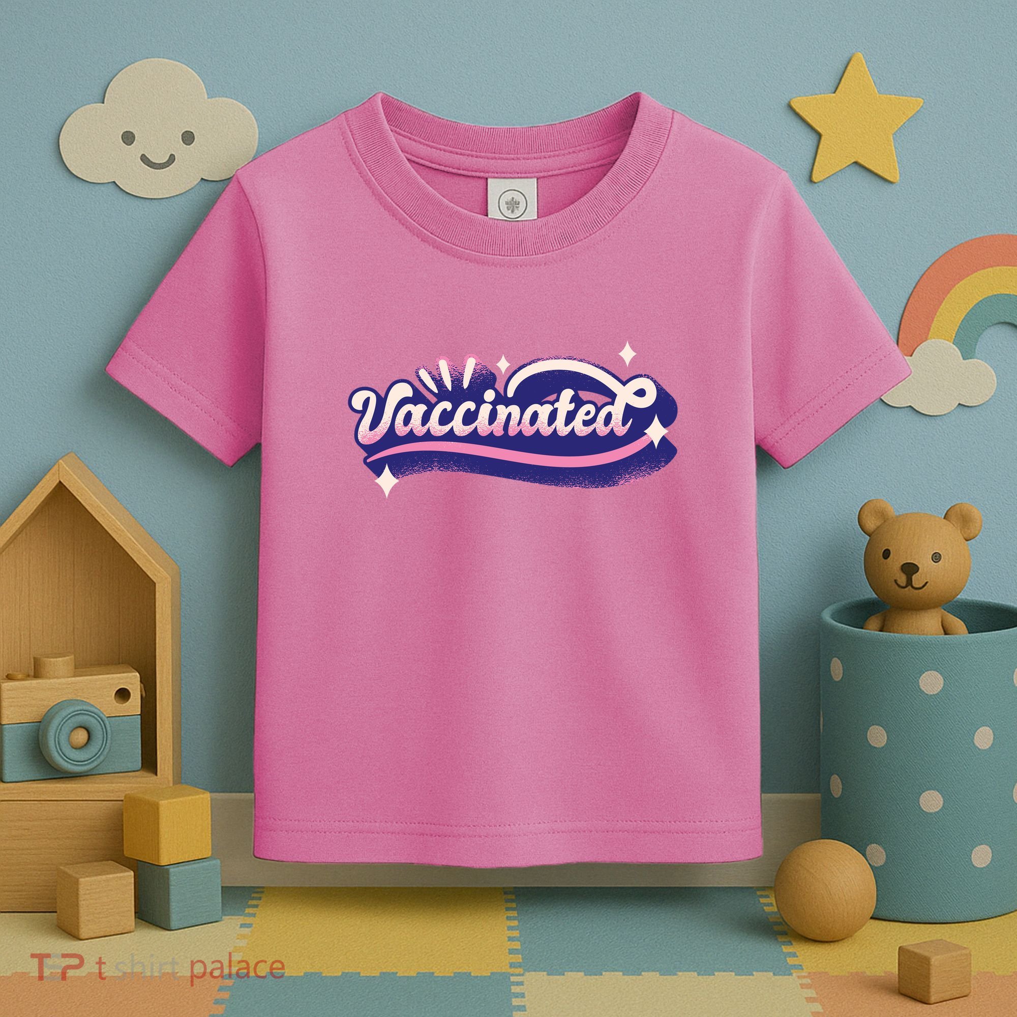 Vaccinated Sparkle Toddler T-Shirt