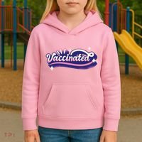 Vaccinated Sparkle Kids Hoodie thumb 3
