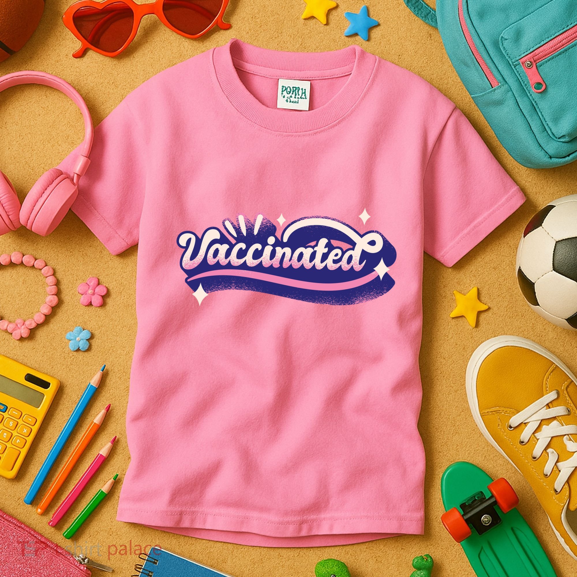 Vaccinated Sparkle Kids T-Shirt