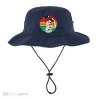 Vaccinated Strong Woman Retro Bucket Hat thumb 0