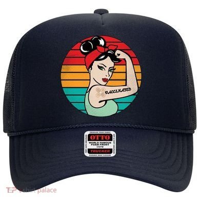 Vaccinated Strong Woman Retro Hat