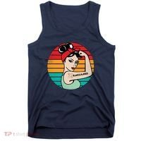 Vaccinated Strong Woman Retro Tank Top thumb 0
