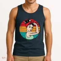 Vaccinated Strong Woman Retro Tank Top thumb 3