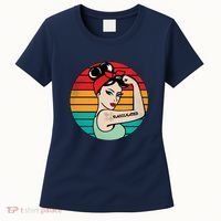 Vaccinated Strong Woman Retro Women's T-Shirt thumb 0