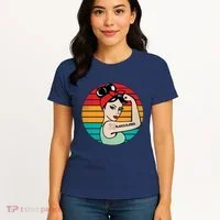 Vaccinated Strong Woman Retro Women's T-Shirt thumb 4