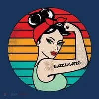 Vaccinated Strong Woman Retro Women's T-Shirt thumb 6