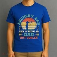 Vintage Archery Dad Like A Regular Dad Archery Father's Day Cute Gift T-Shirt thumb 3
