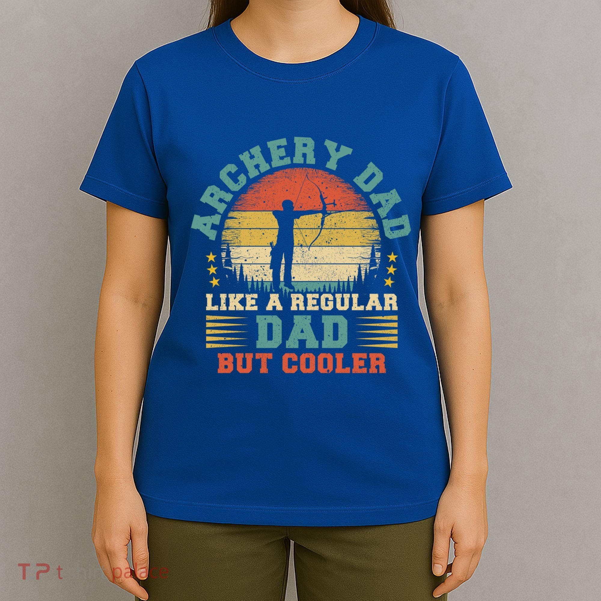 Vintage Archery Dad Like A Regular Dad Archery Father's Day Cute Gift T-Shirt