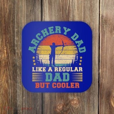 Vintage Archery Dad Like A Regular Dad Archery Father's Day Cute Gift Coaster