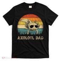 Vintage Axolotl Dad Axolotl Lovers Daddy Father's Day T-Shirt thumb 0