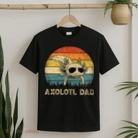 Vintage Axolotl Dad Axolotl Lovers Daddy Father's Day T-Shirt thumb 2