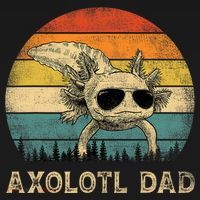 Vintage Axolotl Dad Axolotl Lovers Daddy Father's Day T-Shirt thumb 7