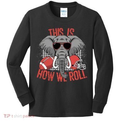 Vintage Alabama Elephant Lovers Retro Style Classic Kids Long Sleeve Shirt