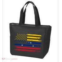 Venezuelan American Flag Venezuelan Roots Funny Tote Bag thumb 3