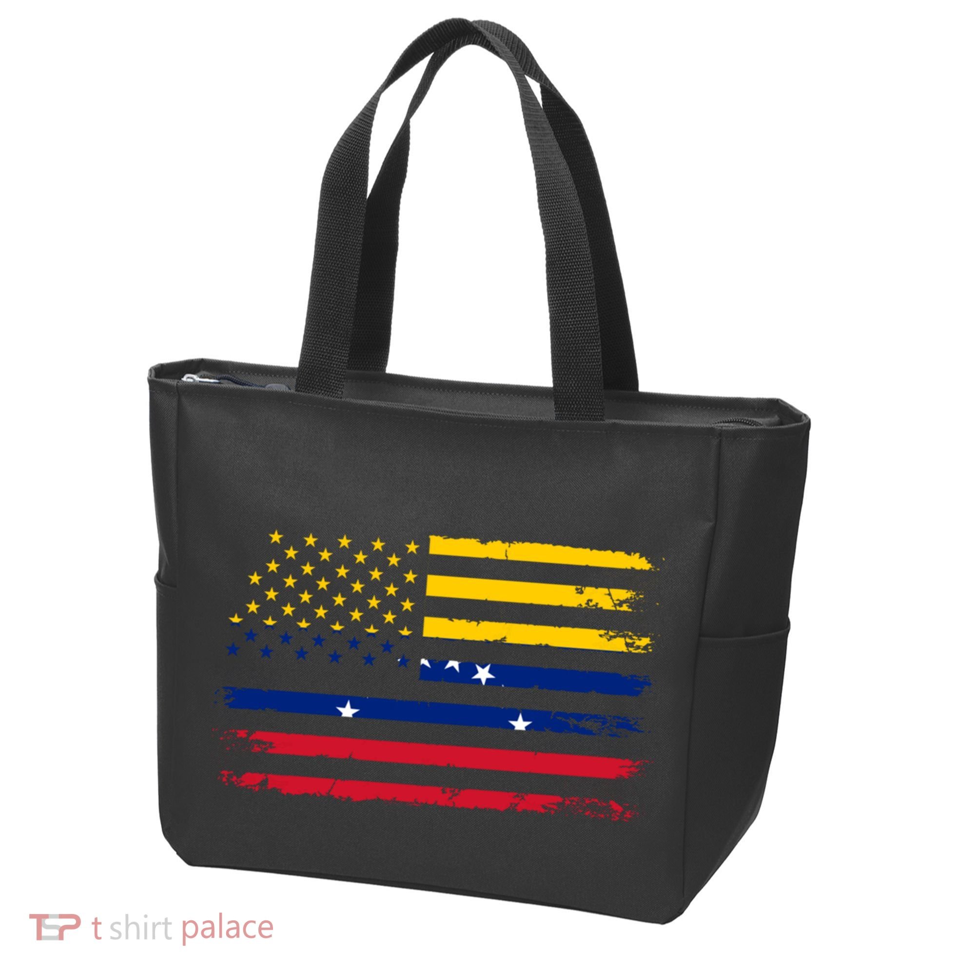 Venezuelan American Flag Venezuelan Roots Funny Tote Bag