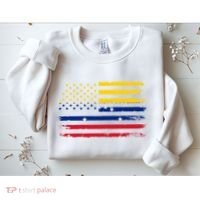 Venezuelan American Flag Venezuelan Roots Funny Sweatshirt thumb 2