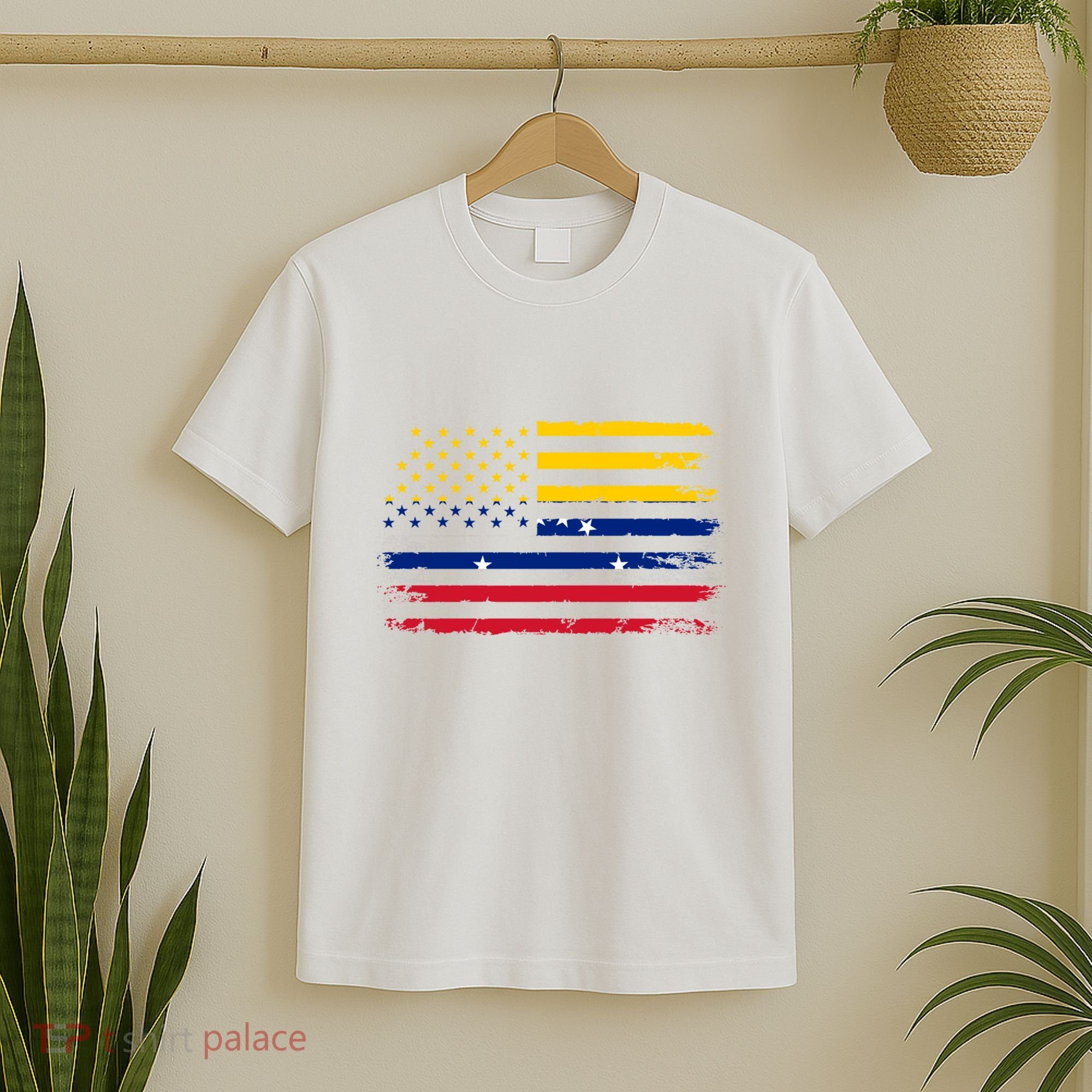 Venezuelan American Flag Venezuelan Roots Funny T-Shirt