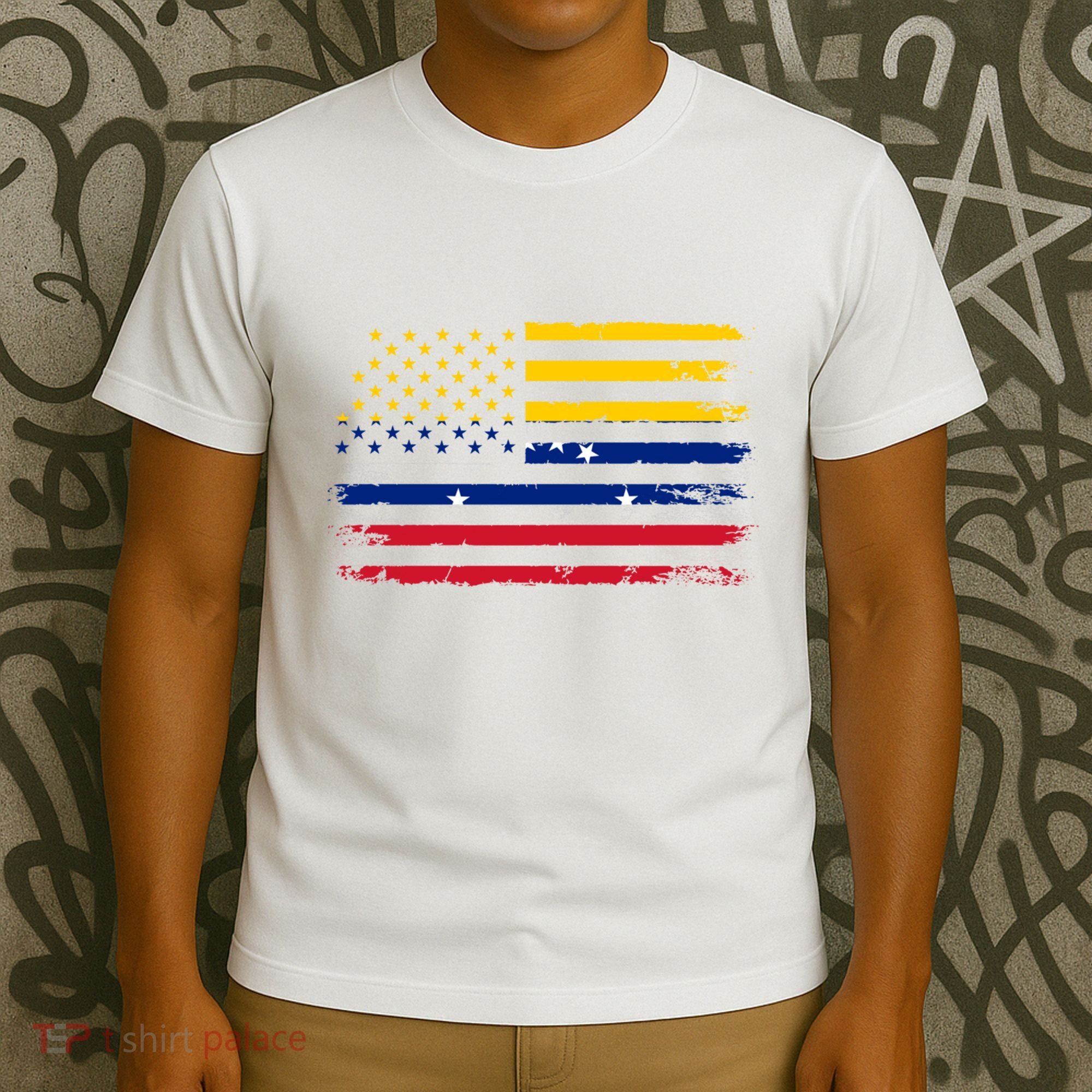 Venezuelan American Flag Venezuelan Roots Funny T-Shirt