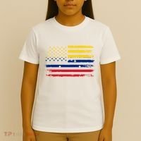 Venezuelan American Flag Venezuelan Roots Funny T-Shirt thumb 4