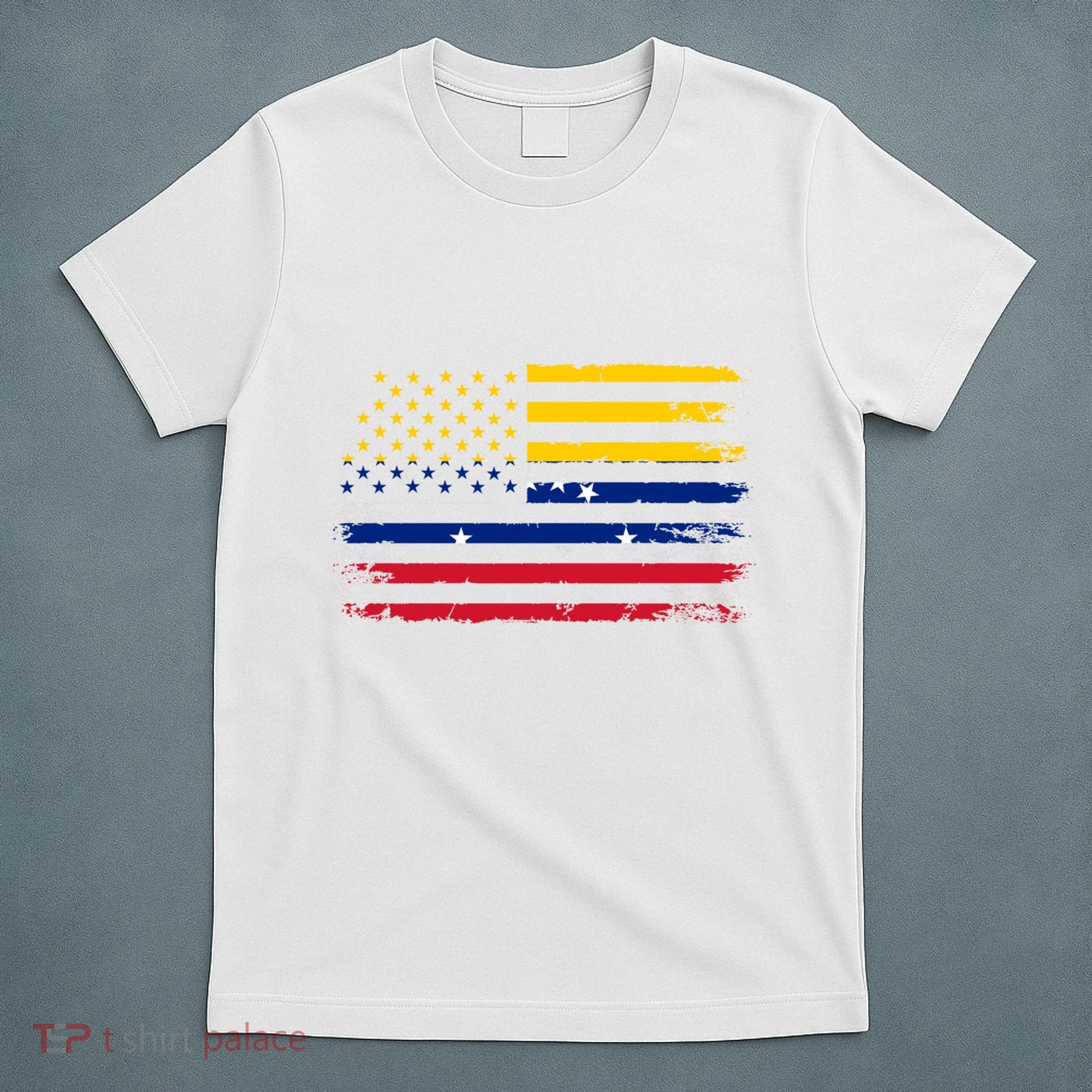 Venezuelan American Flag Venezuelan Roots Funny T-Shirt
