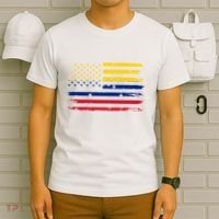 Venezuelan American Flag Venezuelan Roots Funny T-Shirt thumb 6