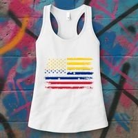 Venezuelan American Flag Venezuelan Roots Funny Women's Tank Top thumb 3