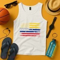 Venezuelan American Flag Venezuelan Roots Funny Tank Top thumb 4