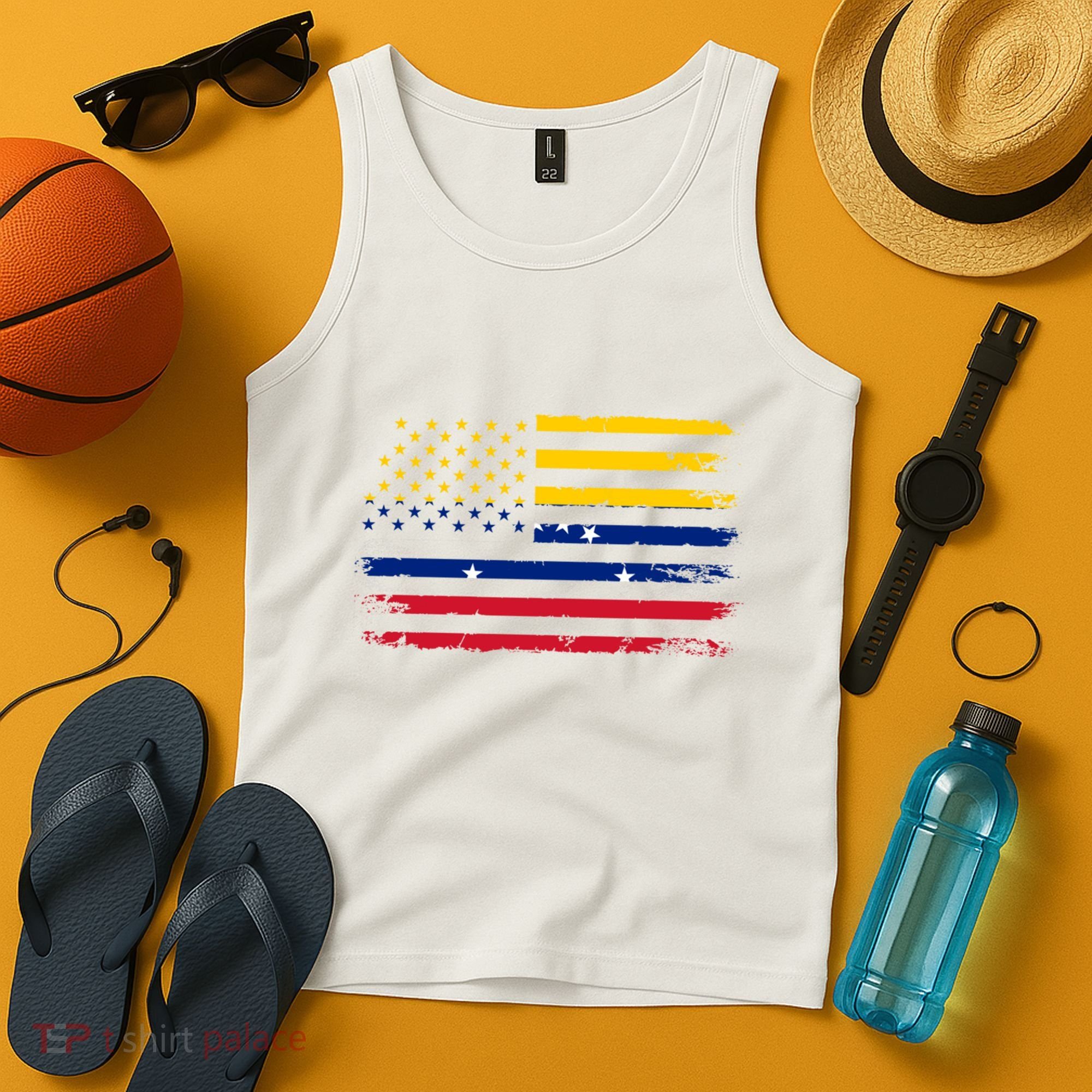 Venezuelan American Flag Venezuelan Roots Funny Tank Top