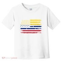 Venezuelan American Flag Venezuelan Roots Funny Toddler T-Shirt thumb 0