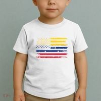 Venezuelan American Flag Venezuelan Roots Funny Toddler T-Shirt thumb 2