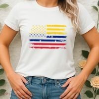Venezuelan American Flag Venezuelan Roots Funny Women's T-Shirt thumb 2