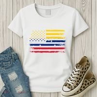 Venezuelan American Flag Venezuelan Roots Funny Women's T-Shirt thumb 3