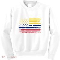 Venezuelan American Flag Venezuelan Roots Funny Kids Sweatshirt thumb 0