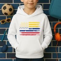 Venezuelan American Flag Venezuelan Roots Funny Kids Hoodie thumb 2