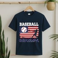 Vintage American Flag Baseball Grandpa Costume Player Coach T-Shirt thumb 2
