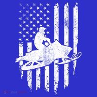 Vintage American Flag Snowmobiling Snowmobile Rider Great Gift T-Shirt thumb 7