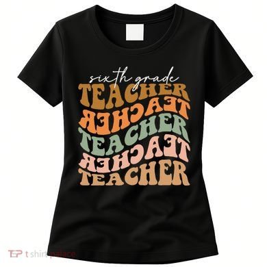 Vintage Autumn Foliage Appreciation for 6th Grade Educators Women's T-Shirt