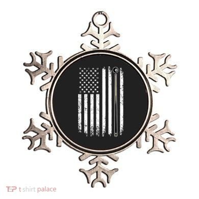 Vintage American Flag Billiards Pool Player Table Usa Us Gift Ornament