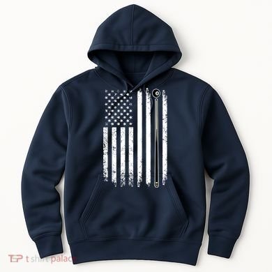 Vintage American Flag Billiards Pool Player Table Usa Us Gift Hoodie
