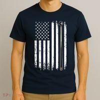 Vintage American Flag Billiards Pool Player Table Usa Us Gift T-Shirt thumb 3